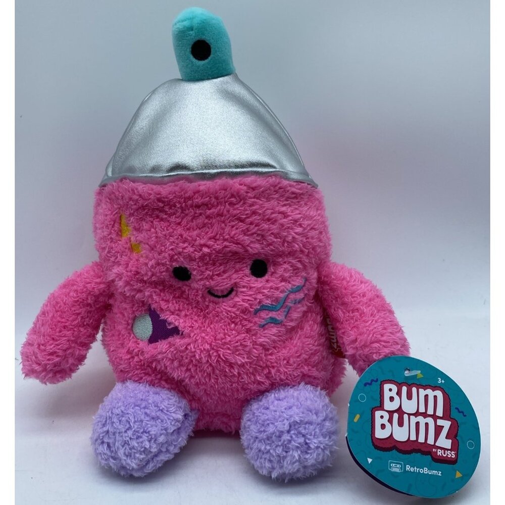BumBumz By Russ Helena The Pink Hairspray Retro Plush Stuffed Animal Soft Toy